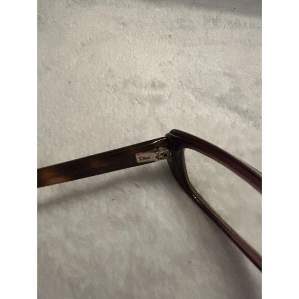 Vintage Christian Dior Eyeglasses Tortoise Brown Rectangle Y2K Designer Frames